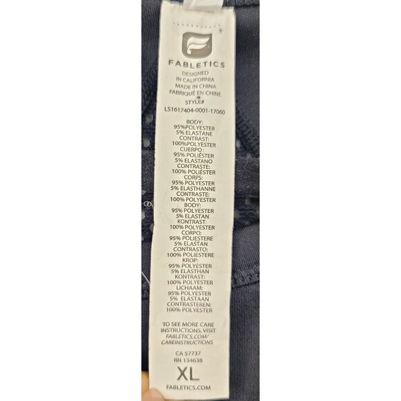 Fabletics Black Mesh Neoprene Panel Long Sleeve Sweatshirt XL Athletic Top - Picture 8 of 11